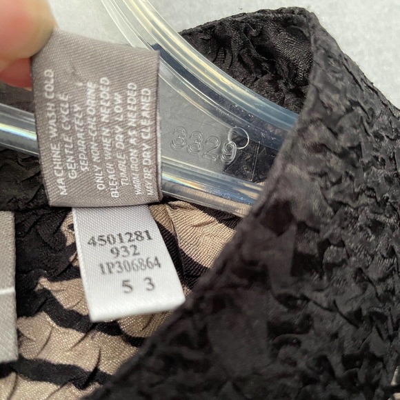 Chicos Travelers Mandarin Collar Toggle Button Top - Picture 9 of 11